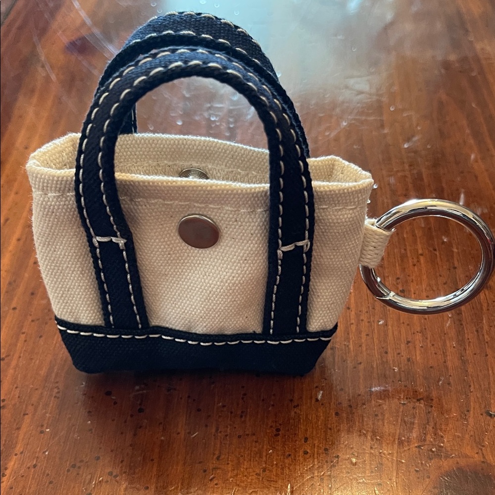 Lands End Mini Canvas Tote Keychain - Picture 4 of 6